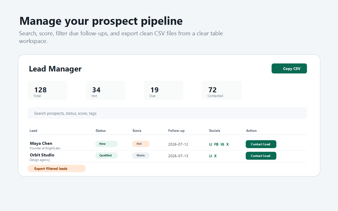 Lead Capture & Outreach AI by ArvoPeak screenshot 3