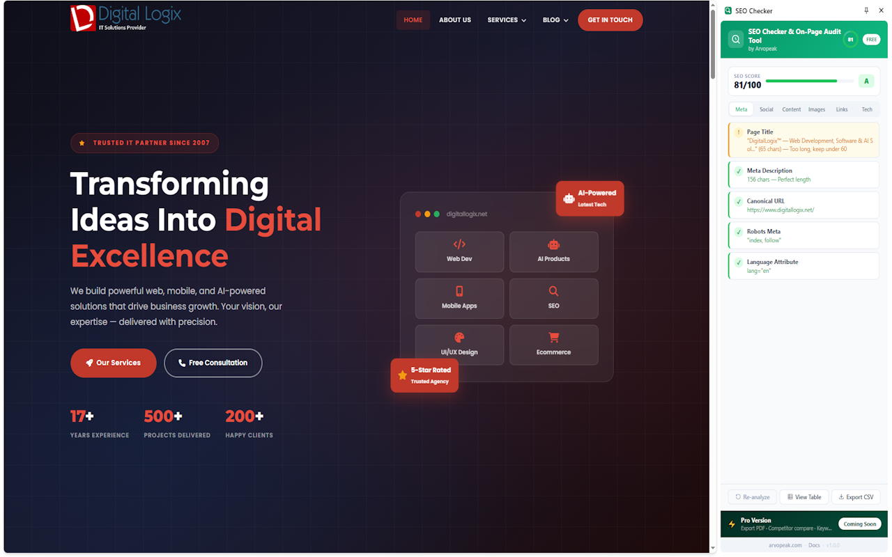SEO Checker & On-Page Audit Tool screenshot 2