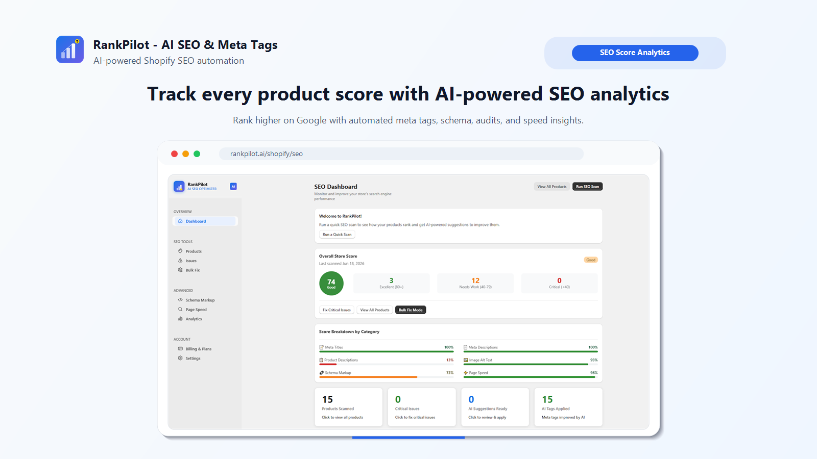 RankPilot ‑ AI SEO & Meta Tags screenshot 2