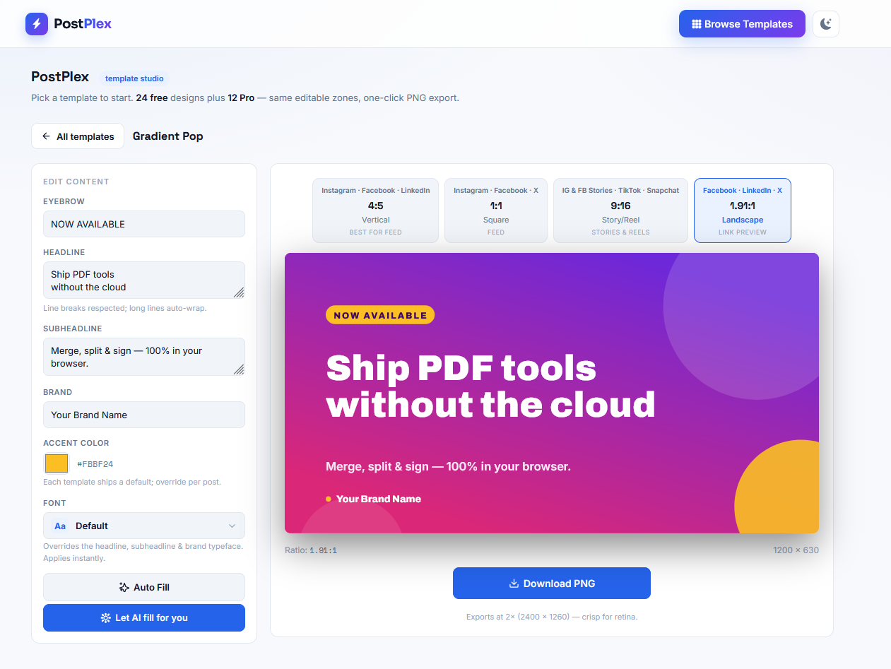 AI Social Post Templates screenshot 2