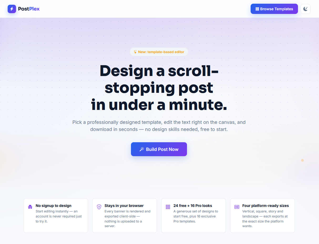 AI Social Post Templates screenshot 1