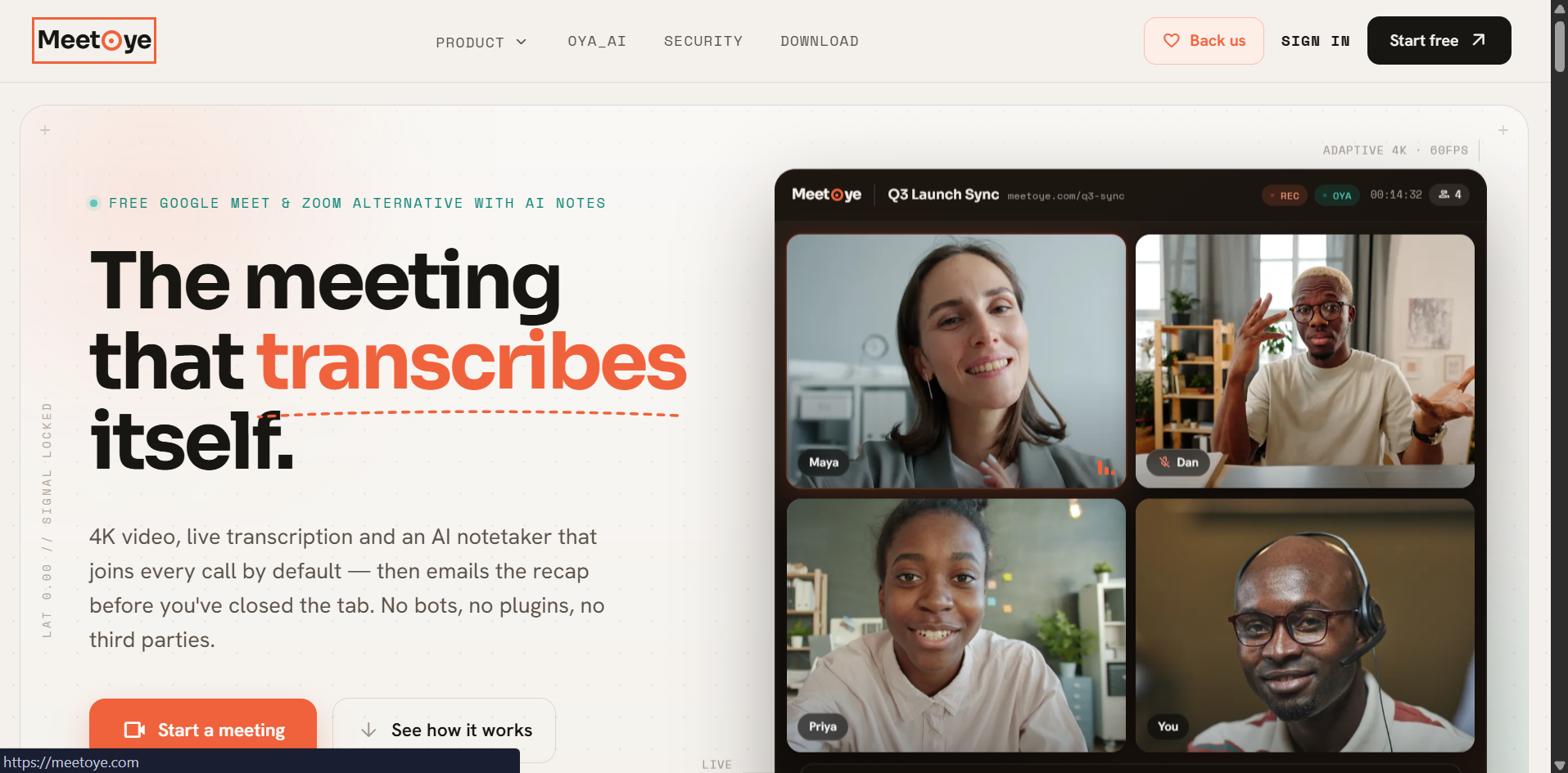 MeetOye screenshot 1