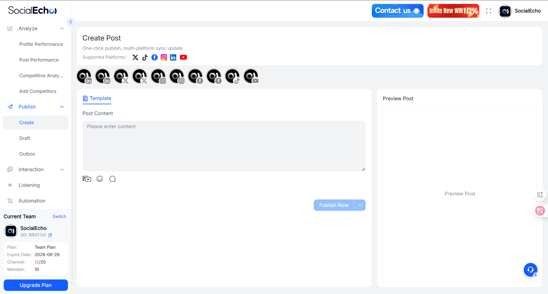 SocialEcho screenshot 1